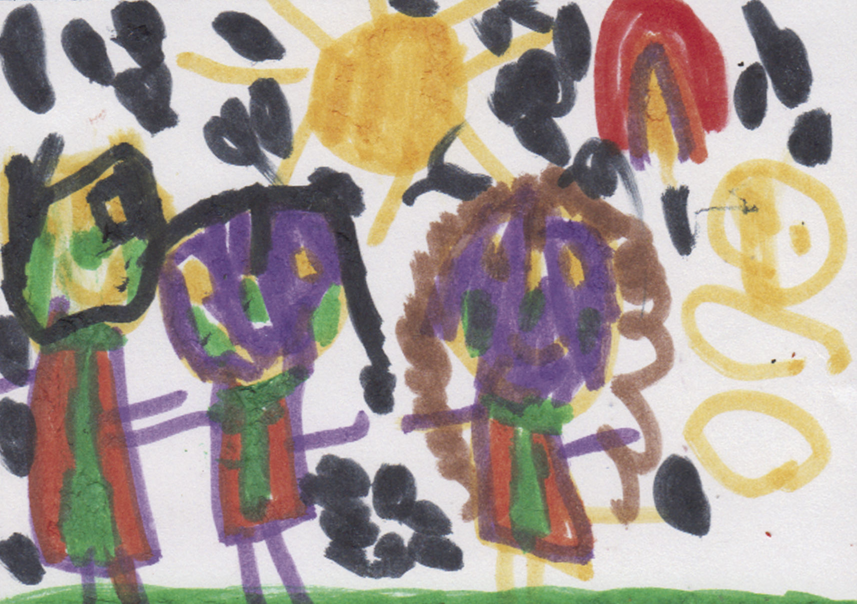 Kids' weather drawings: Aug 20